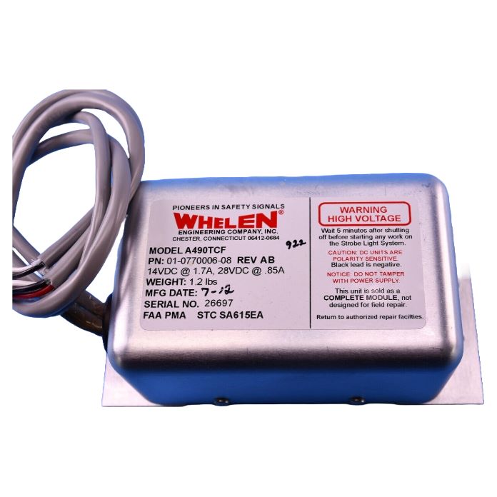 Whelen A490TCF Strobe Power Supply – 01-0770006-08
