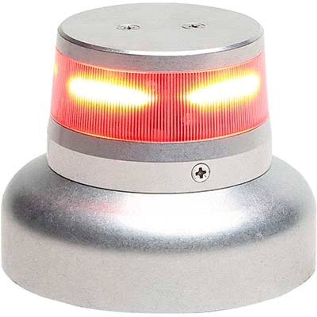 Red / White Split LED Beacon 14 Vdc, 2.6" Diameter Base – 01-0772010-70