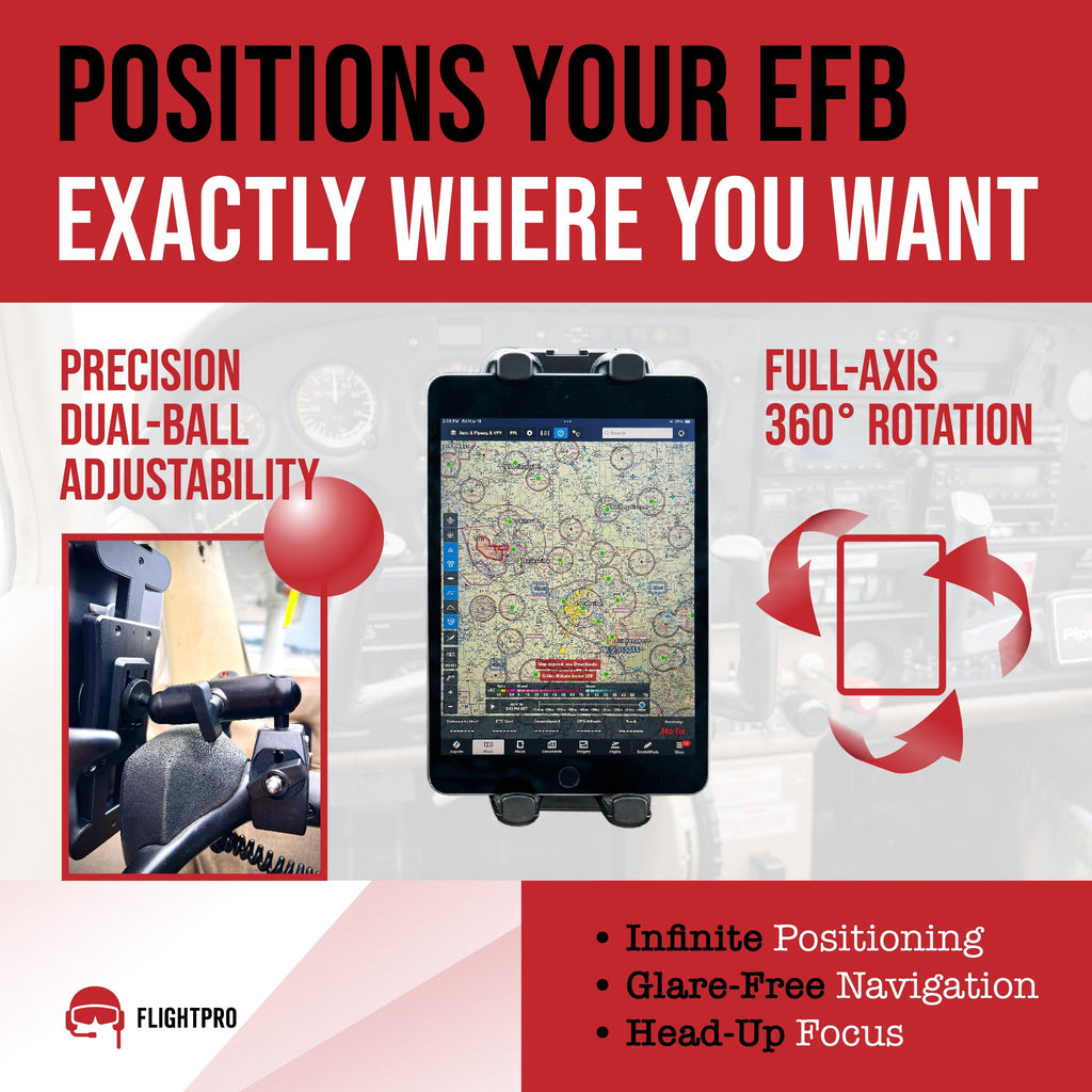 ProAviator Heavy-Duty Yoke Mount | Multi-Device Tablet & Phone Holder
