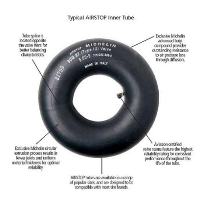 Airstop Aircraft Inner Tube for 6.00-6 Tires – 092-500-0