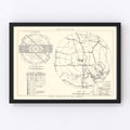 Vintage Map of the Ardmore Municipal Airport Vicinity, 1952
