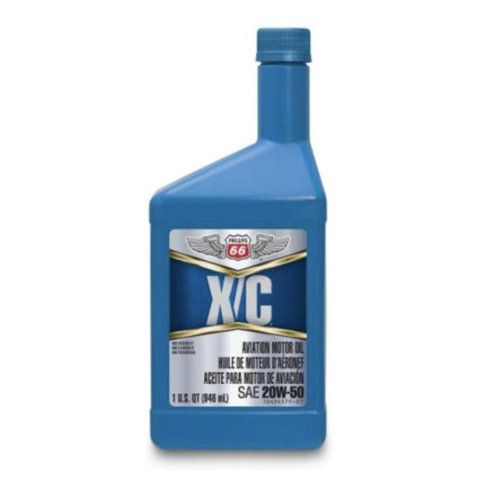 Phillips 66 X/C 20W-50 Aviation Oil, Quart – 1045457