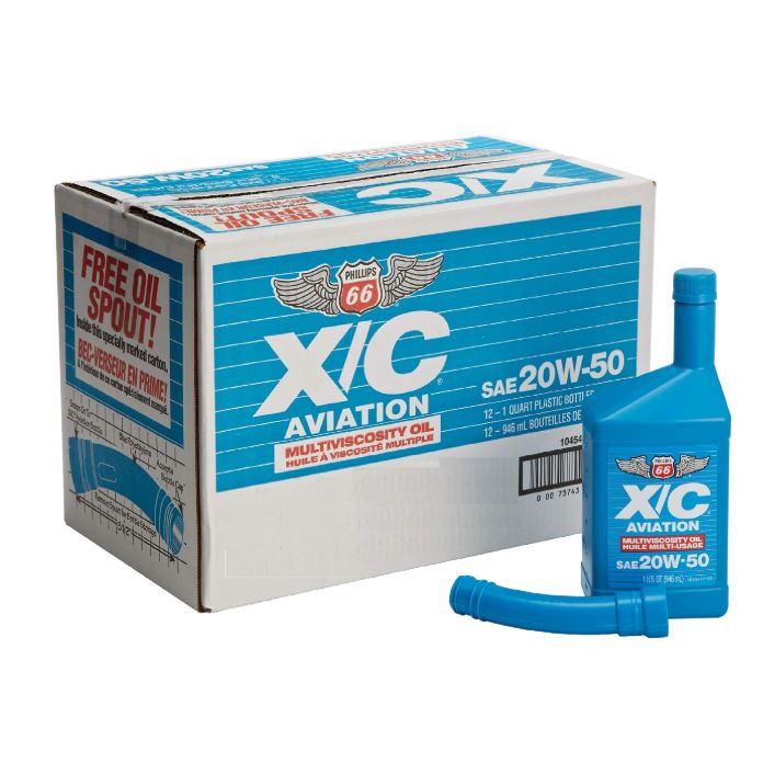 Phillips 66 X/C 20W-50 Aviation Oil, Quart – 1045457