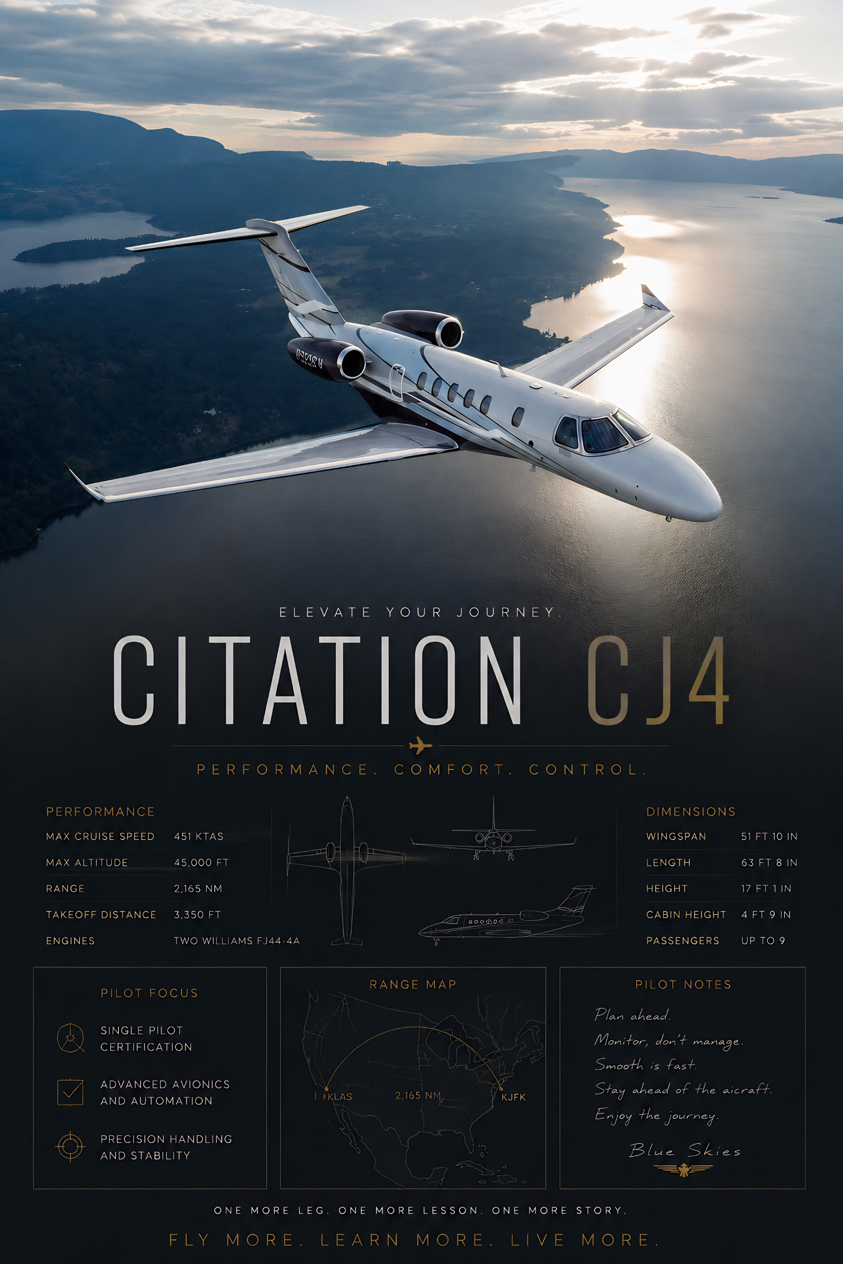 Cessna Citation CJ4 Metal Print