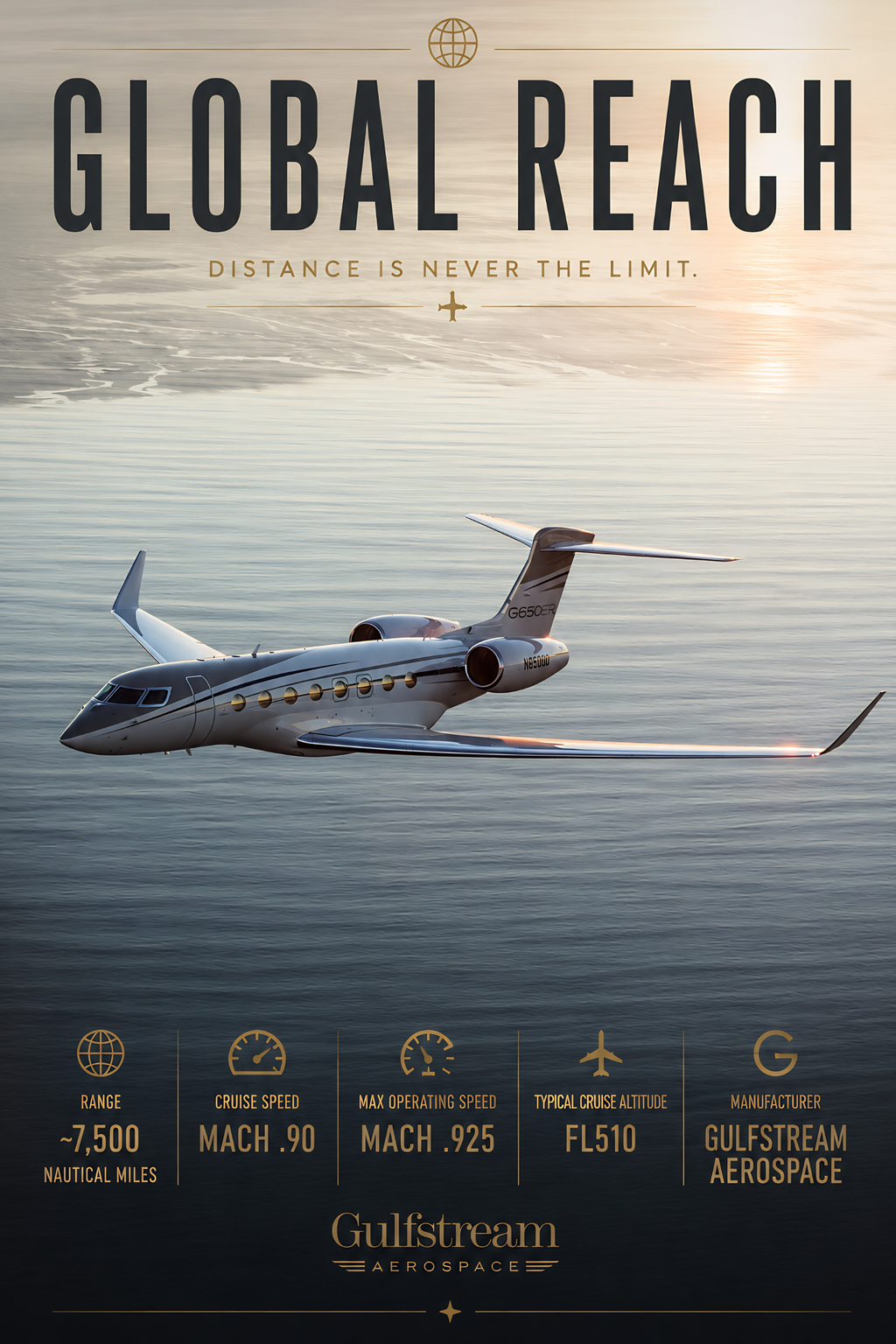 Gulfstream G650 Metal Print