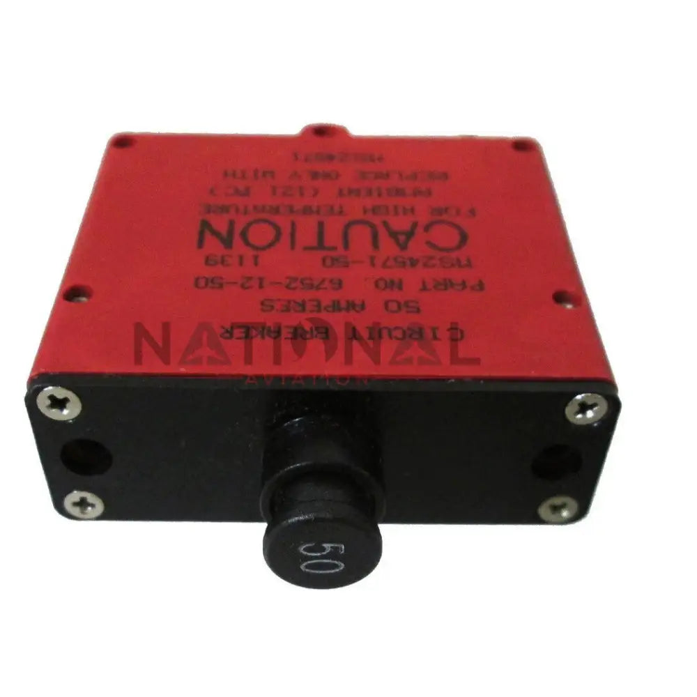 Klixon® Circuit Breaker - 50 Amp (MS24571-50) – 6752-12-50