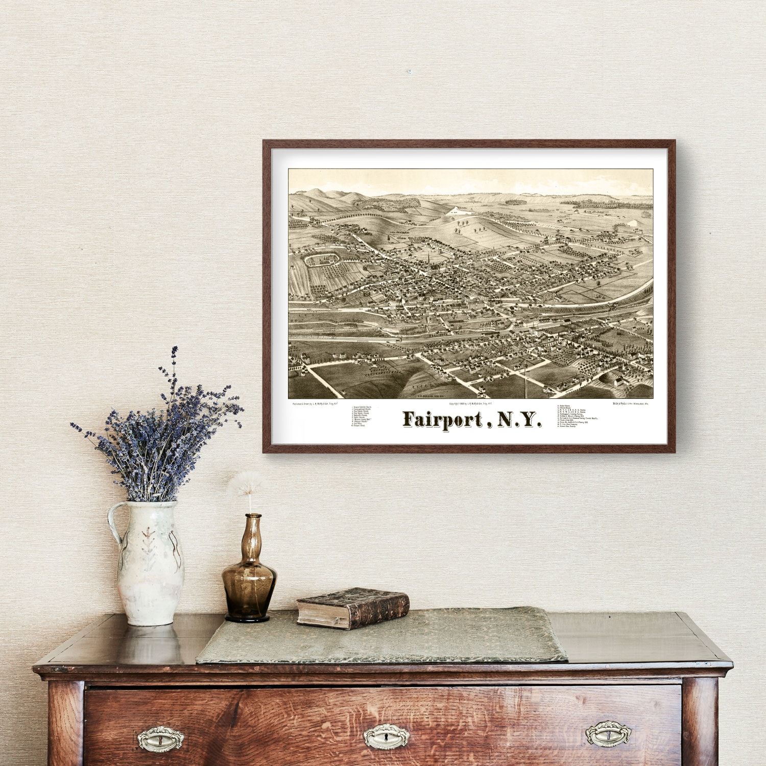 Vintage Map of Fairport, New York 1885
