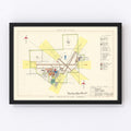 Vintage Map of Duluth Municipal Airport, 1951