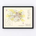 Vintage Map of Greater Pittsburgh Airport, 1951