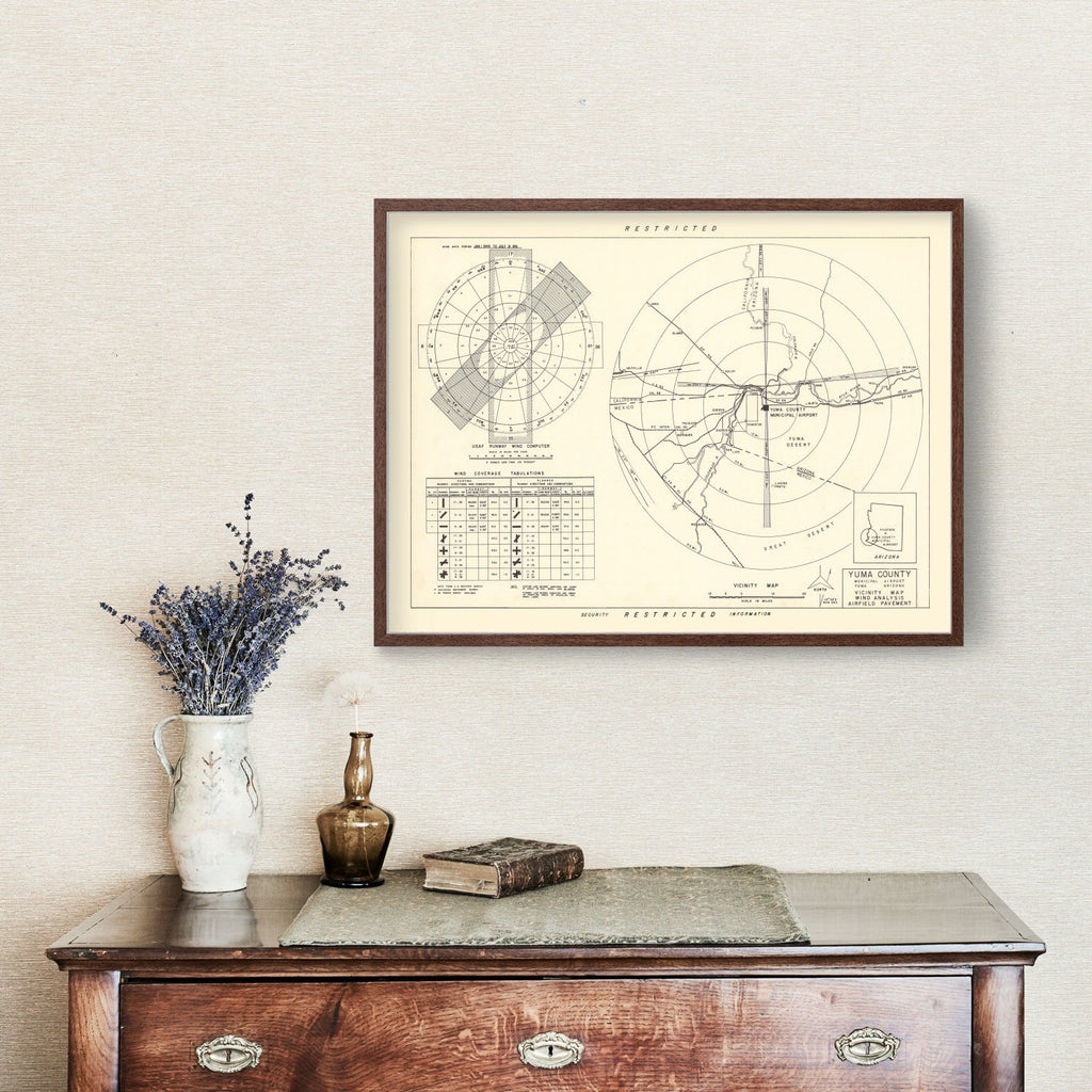 Vintage Map of the Yuma County Municipal Airport Vicinity, 1951