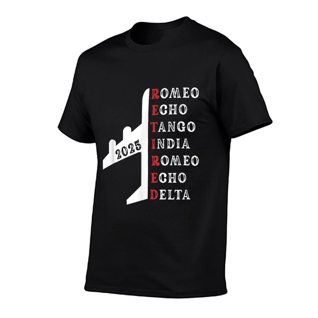 Retired Pilot 2025 Phonetic Alphabet Retirement Gift Unisex T-Shirt