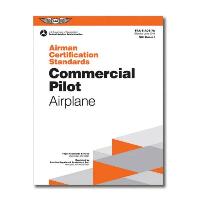 Commercial Pilot Airman Certification Standards - Airplane – ASA-ACS-7A.1