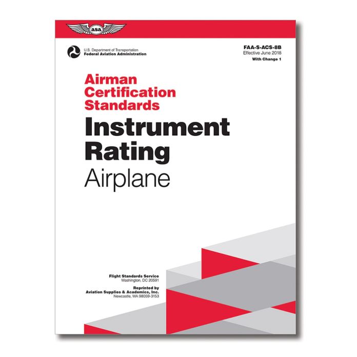 Instrument Rating Airman Certification Standards - Airplane – ASA-ACS-8B.1