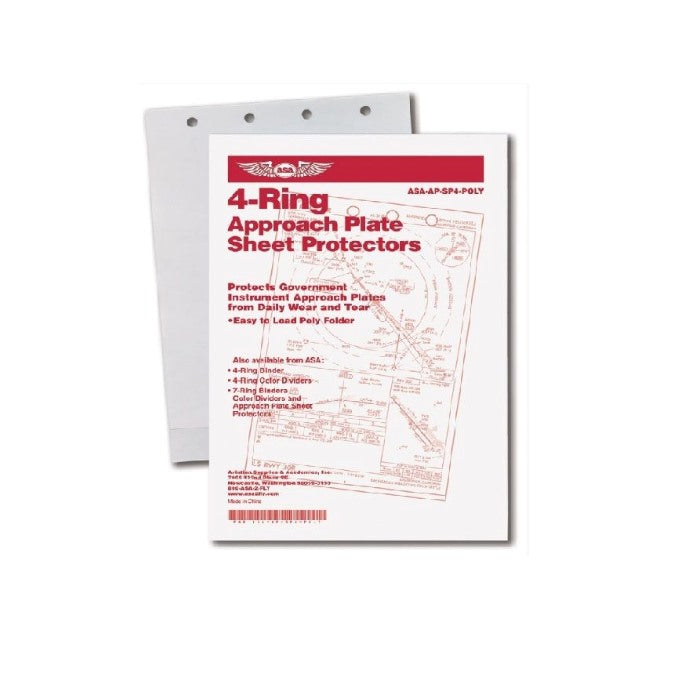4-RING Approach Plate Sheet Protectore 10-PACK – ASA-AP-SP4-POLY