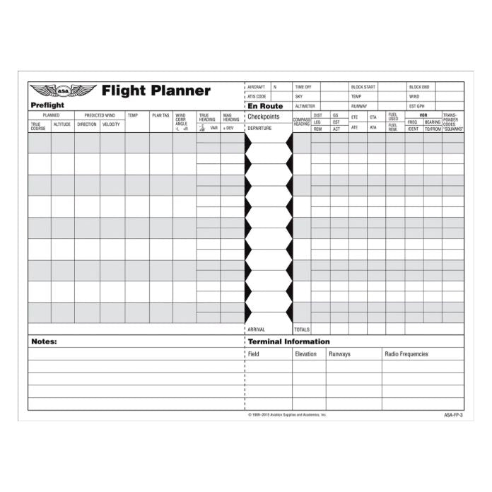 ASA Flight Planner Pad – ASA-FP-3