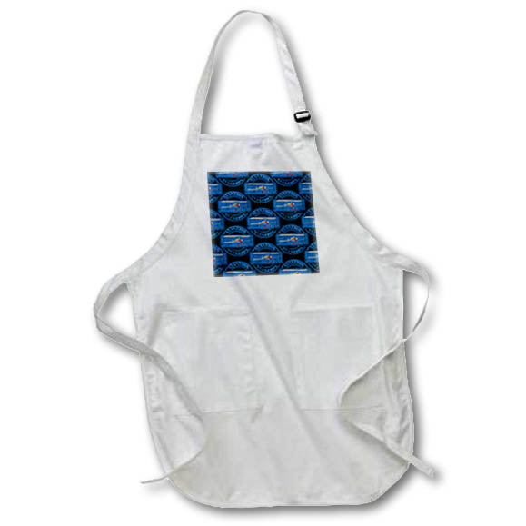 Apron - A retro Aviation pattern of flight graphic with a biplane for pilots. Creative Studios – Aviation Airplanes