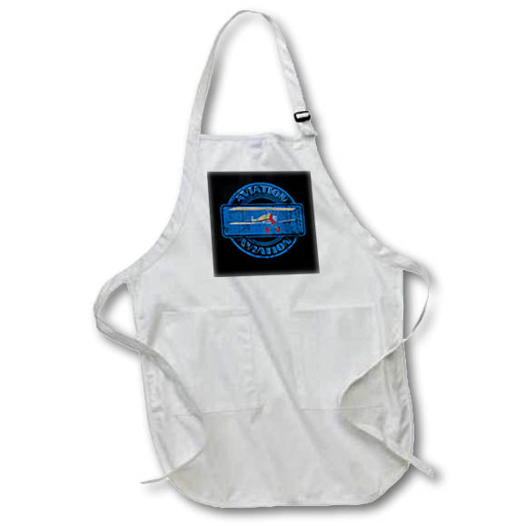 Apron - A retro Aviation badge with biplane for pilots or if you love flying. Creative Studios – Aviation Airplanes