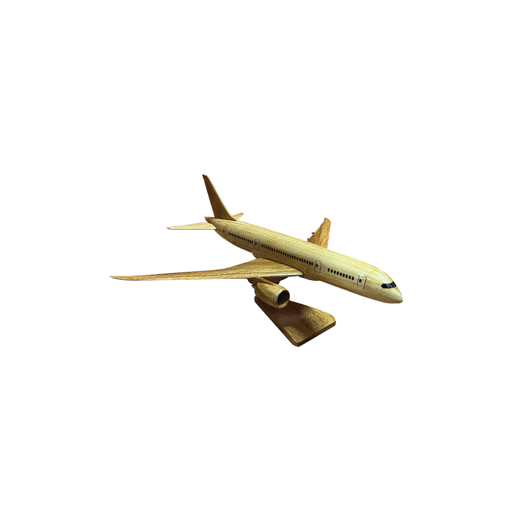 Boeing 787 Dreamliner Mahogany Wood Desktop Airplane Model