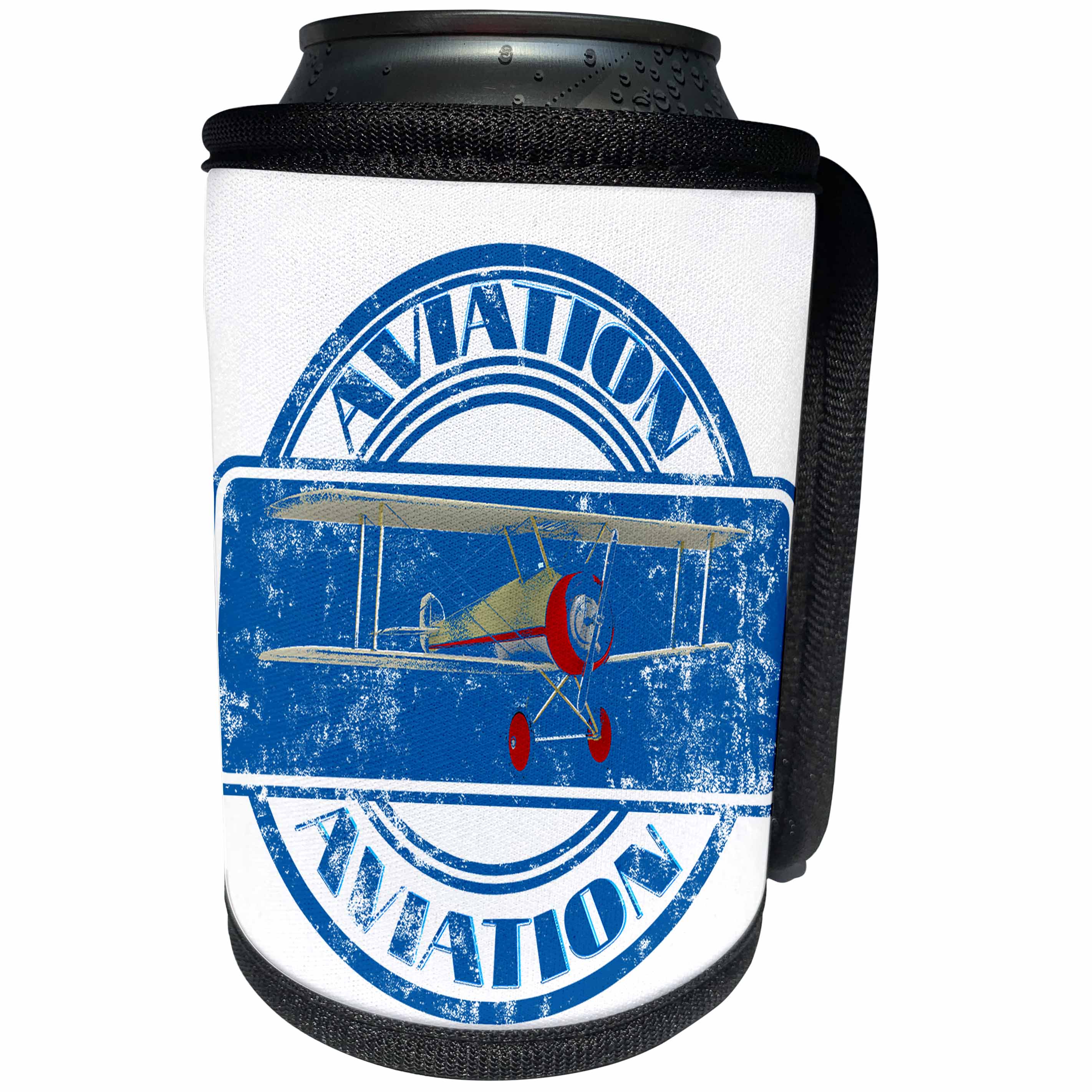 3dRose MacDonald Creative Studios – Aviation - Classic vintage aviation design for any aviator and pilot. - Can Cooler Bottle Wrap (cc_291849)
