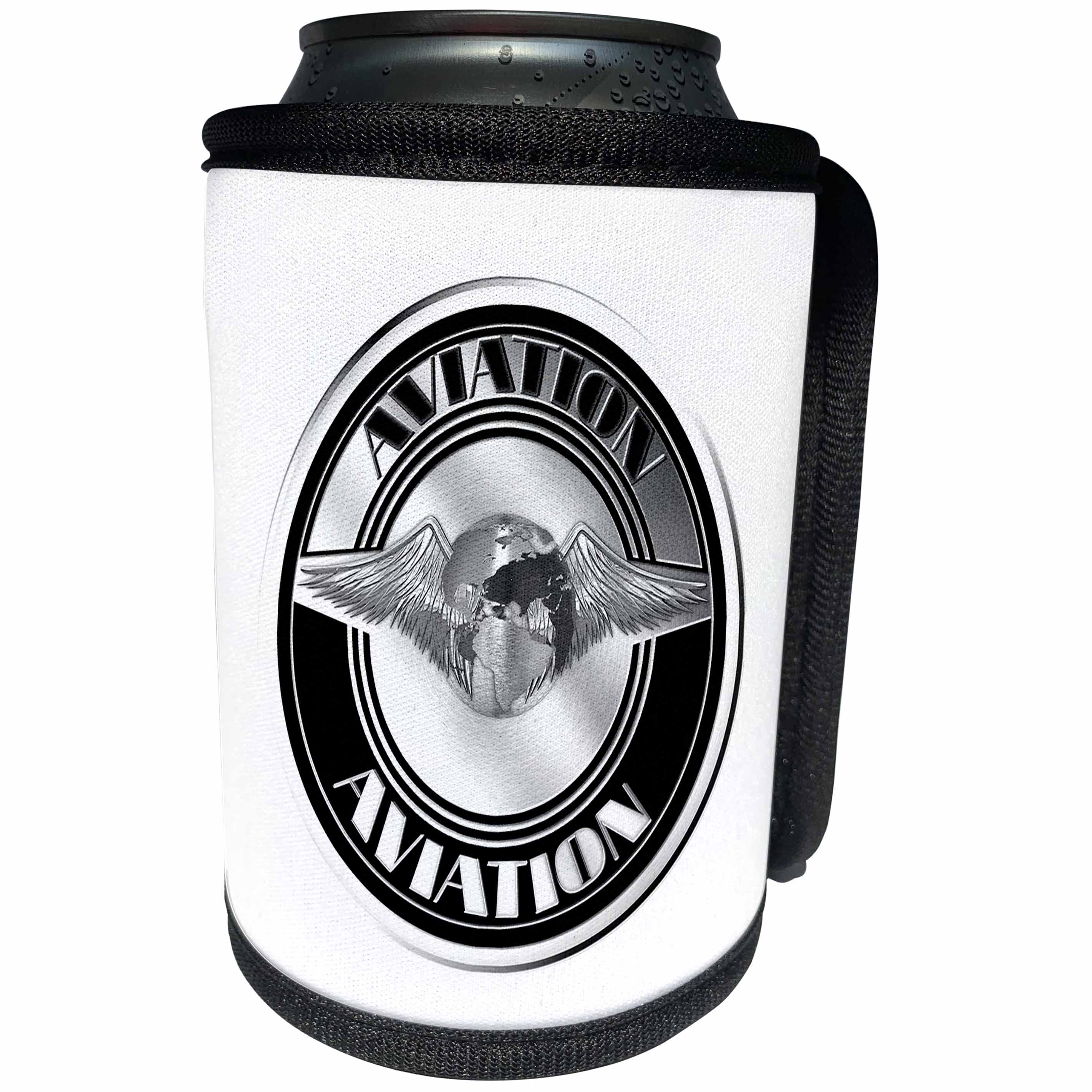 3dRose MacDonald Creative Studios – Aviation - Retro vintage aviation art from the Golden age of aircraft. - Can Cooler Bottle Wrap (cc_299265)