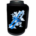 3dRose A vintage sky blue biplane aviation graphic. - Can Cooler Bottle Wrap (cc_351833)