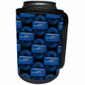 3dRose A retro Aviation pattern of flight graphic with a... - Can Cooler Bottle Wrap (cc_351841)