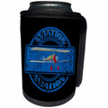 3dRose A retro Aviation badge with biplane for pilots or if... - Can Cooler Bottle Wrap (cc_351842)
