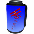 3dRose Modern aviation art of biplanes flying in formation in... - Can Cooler Bottle Wrap (cc_351843)