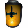 3dRose Chris Lord Aviation - Jet Plane Eclipse Sun Moon - Can Cooler Bottle Wrap (cc_55925)