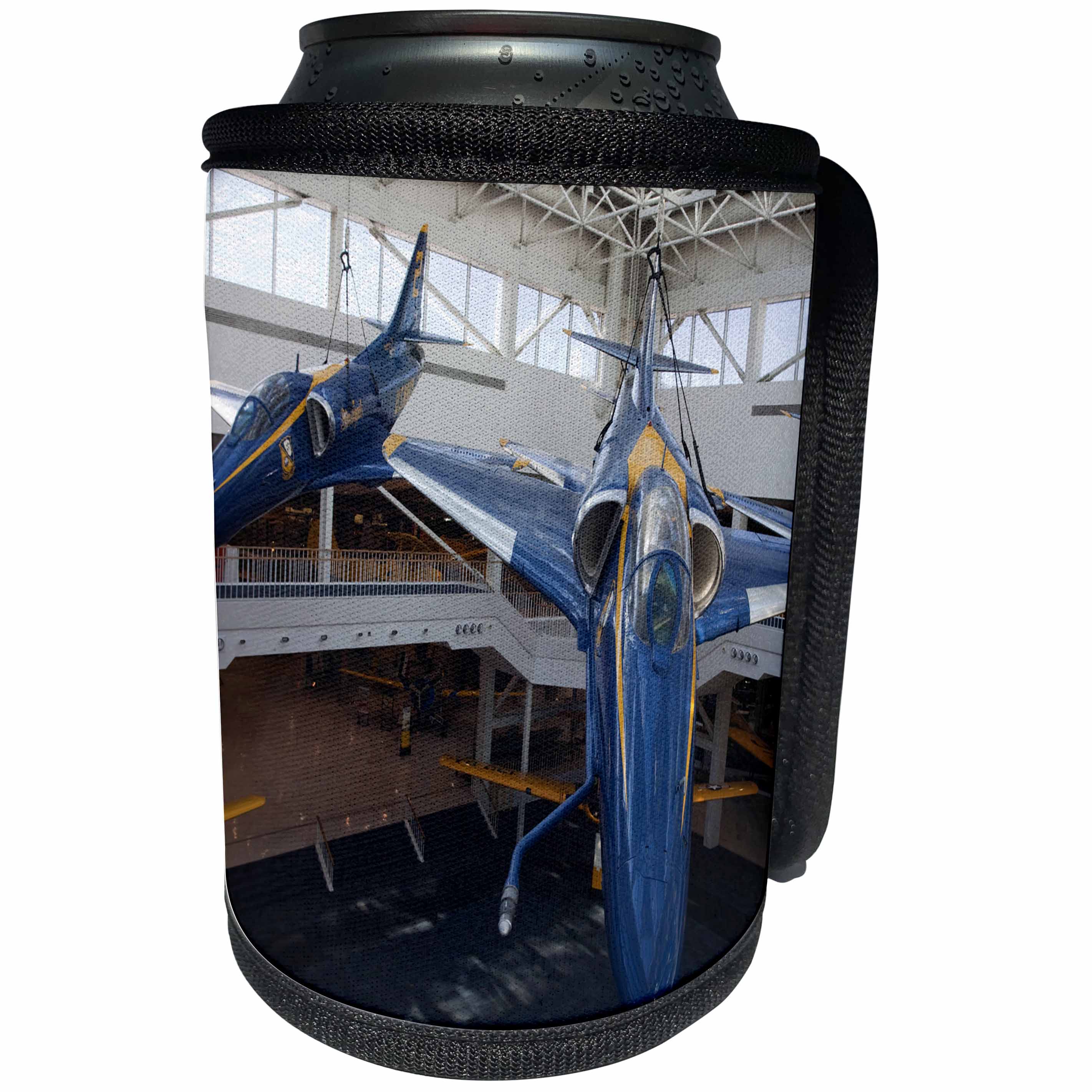 3dRose Danita Delimont - Blue Angels - Florida, Naval Aviation Museum, Blue Angels - US10 WBI0505 - Walter Bibikow - Can Cooler Bottle Wrap (cc_89294)