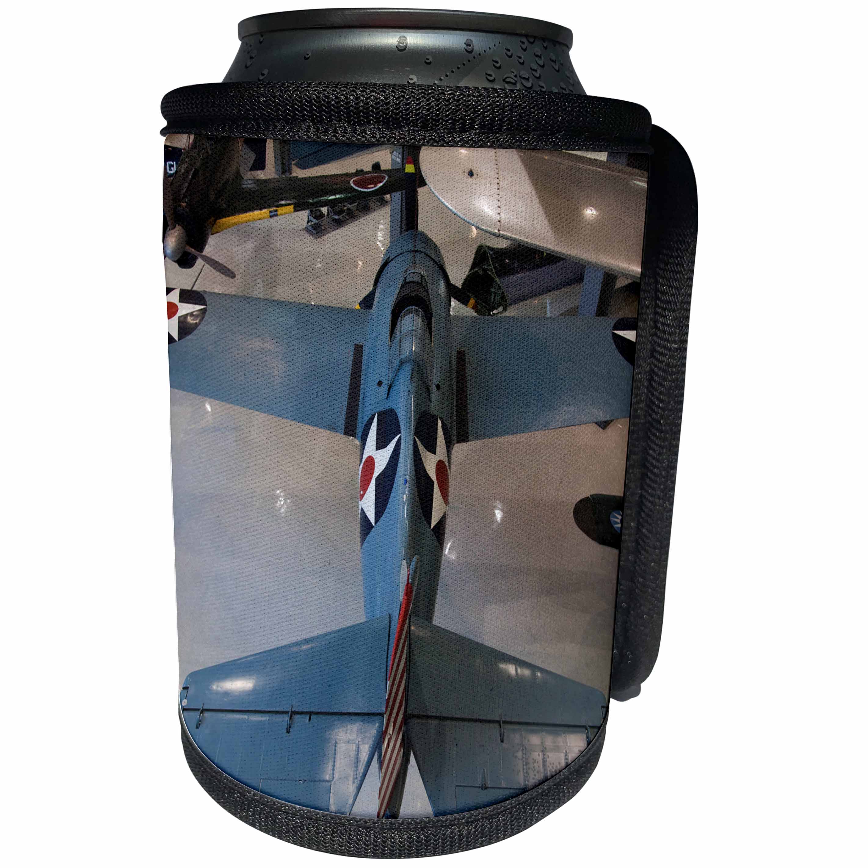 3dRose Danita Delimont - War Planes - Florida, Naval Aviation Museum, WWII F4F War plane - US10 WBI0506 - Walter Bibikow - Can Cooler Bottle Wrap (cc_89295)