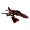 F-4 ( F4 ) Phantom Mahogany Wood Desktop Airplane Model
