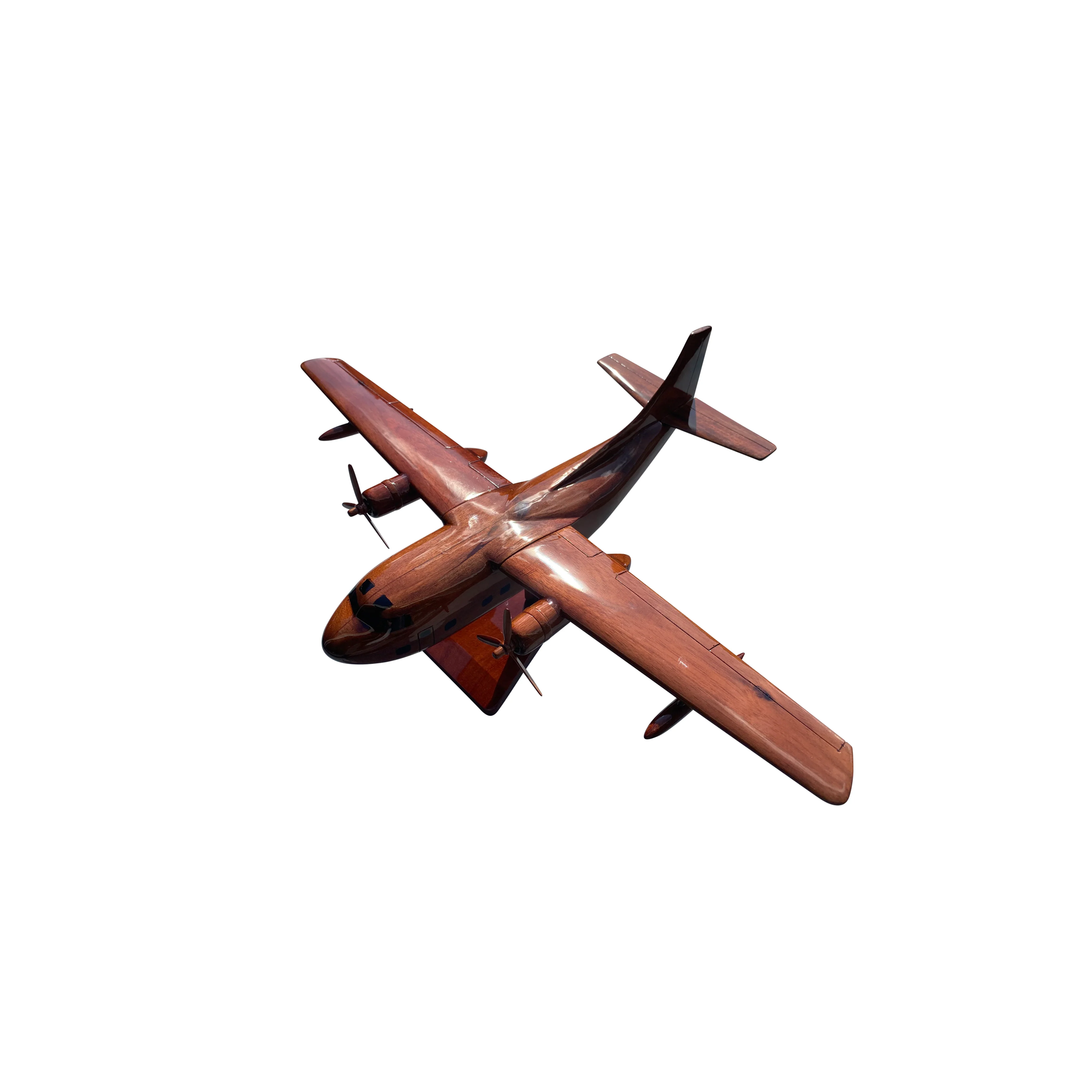 C-123 ( C123 ) Provider Mahogany Wood Desktop Airplane Model