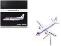Saab 340B Commercial Aircraft "American Eagle" (N389AE) White with Red and Blue Stripes "Gemini 200" Series 1/200 Diecast Model Airplane by GeminiJets