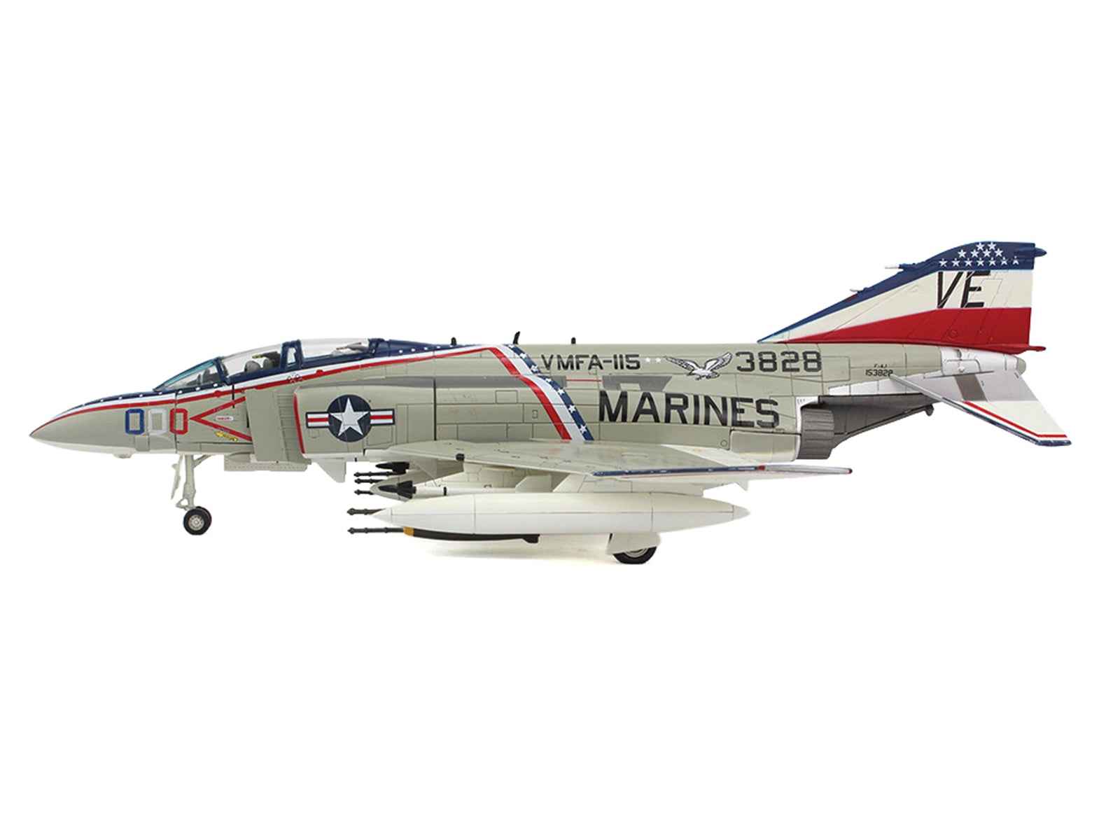 McDonnell Douglas F-4J Phantom II Fighter-Bomber Aircraft "153828 MCAS Iwakuni Japan" (1976) United States Marine Corps "Air Power Series" 1/72 Diecast Model by Hobby Master