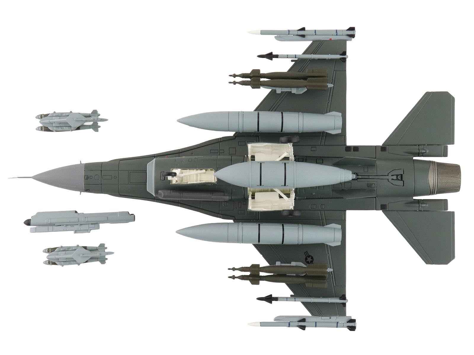 Lockheed F-16C Fighting Falcon Fighter Aircraft "88-0545 138th Fighter Wing Oklahoma Air National Guard" (2024) United States Air Force "Air Power Series" 1/72 Diecast Model by Hobby Master