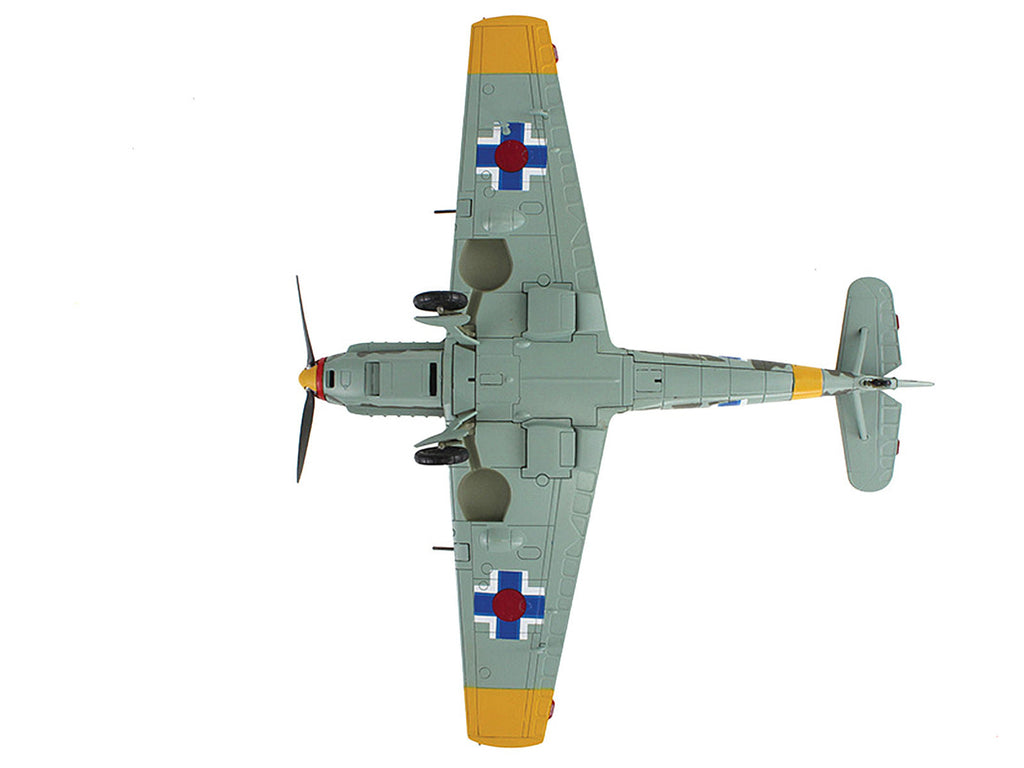 Messerschmitt Bf 109E-3 Fighter Aircraft "White 2 Jan Reznak 13.(slow)/JG 52 Kraznodar USSR" (1943) German Luftwaffe "Air Power Series" 1/48 Diecast Model by Hobby Master