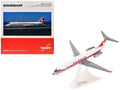 Douglas DC-9-30F Commercial Aircraft "Swissair" (HB-IFW) White with Red Stripes 1/200 Diecast Model Airplane by Herpa