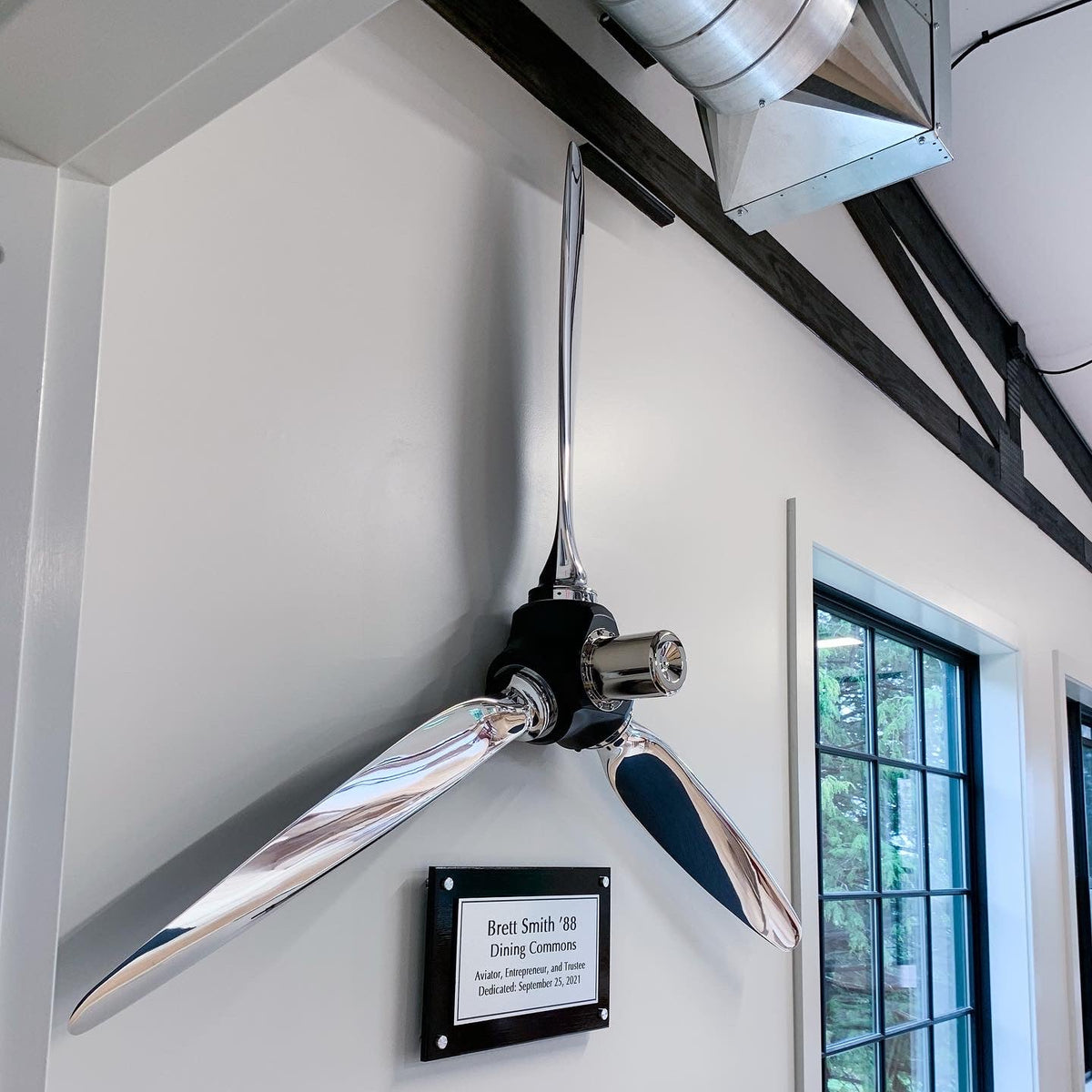 3-Bladed McCauley Mirror High Polished Airplane Propeller Wall Sculpture