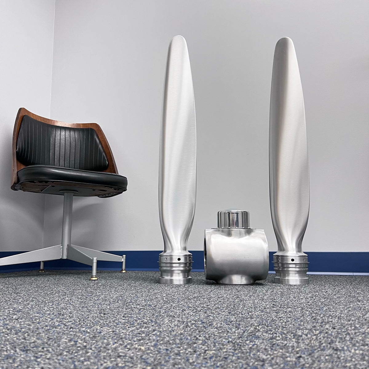 2-Bladed McCauley Brushed Aluminum Airplane Propeller Wall Display