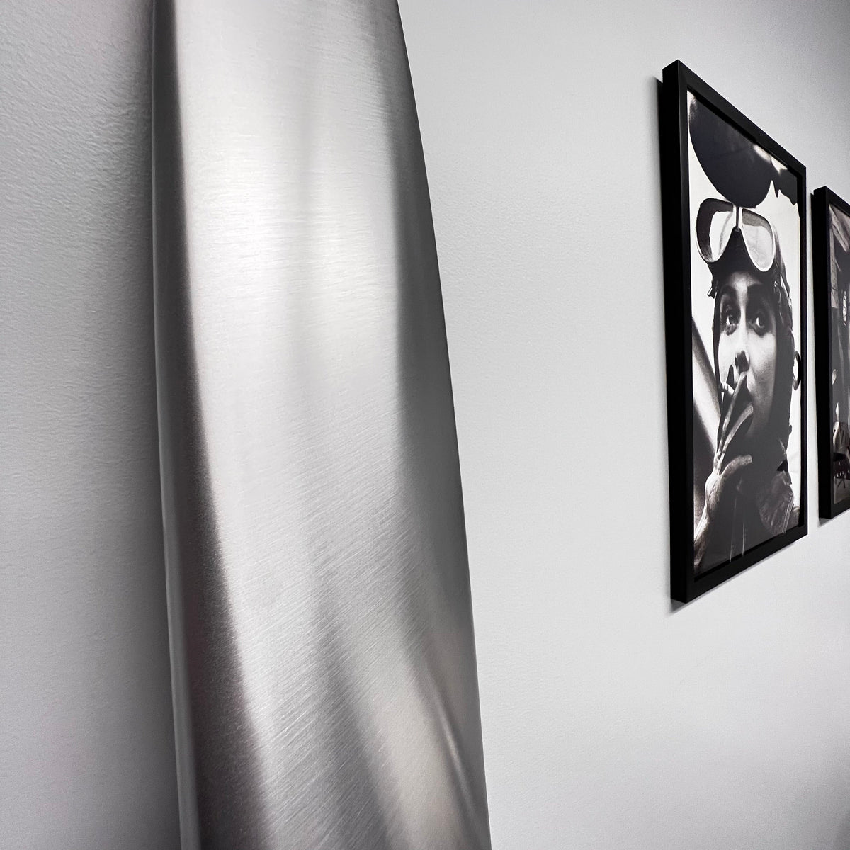 2-Bladed McCauley Brushed Aluminum Airplane Propeller Wall Display
