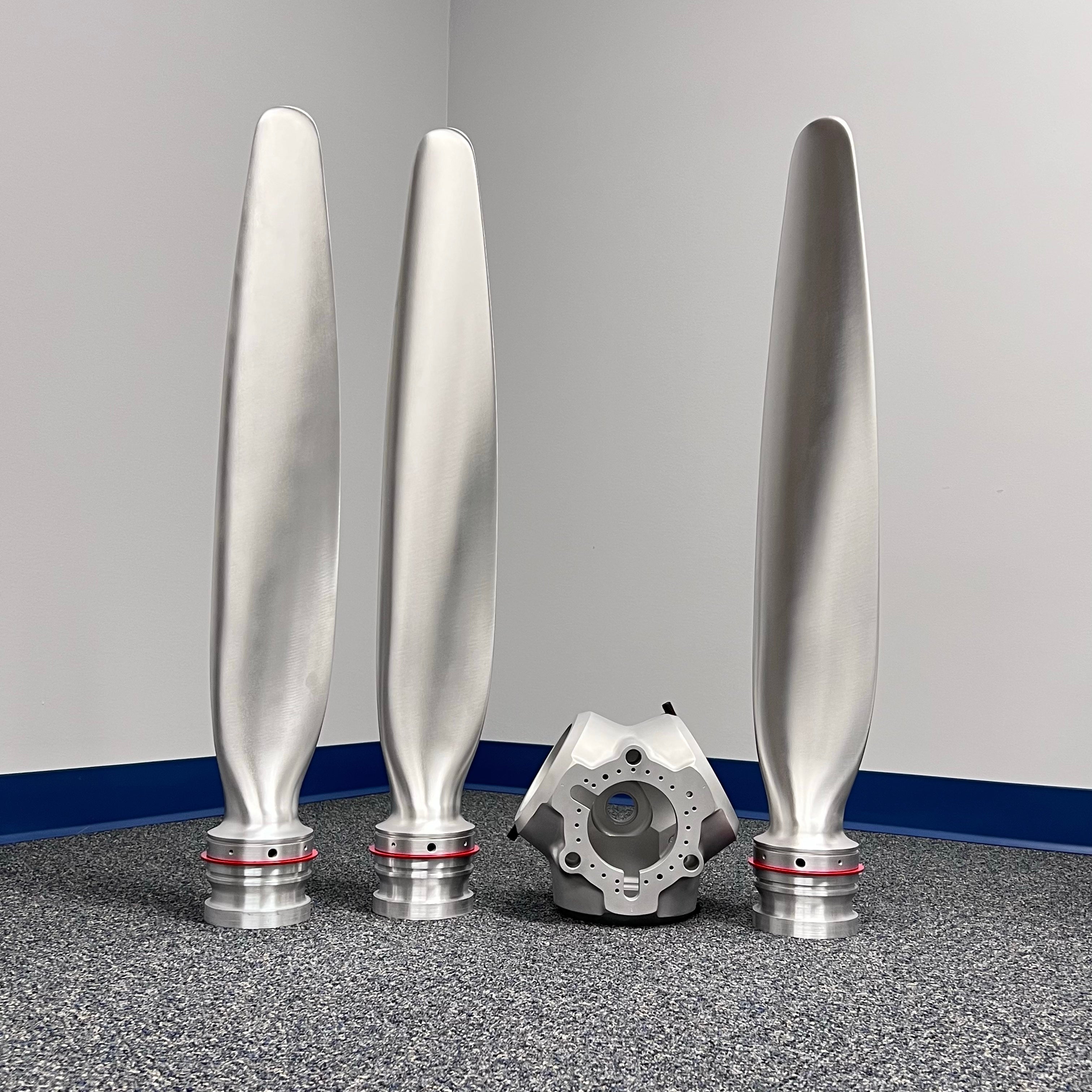 3-Bladed McCauley Cessna 76" Brushed Aluminum Airplane Propeller Wall Display