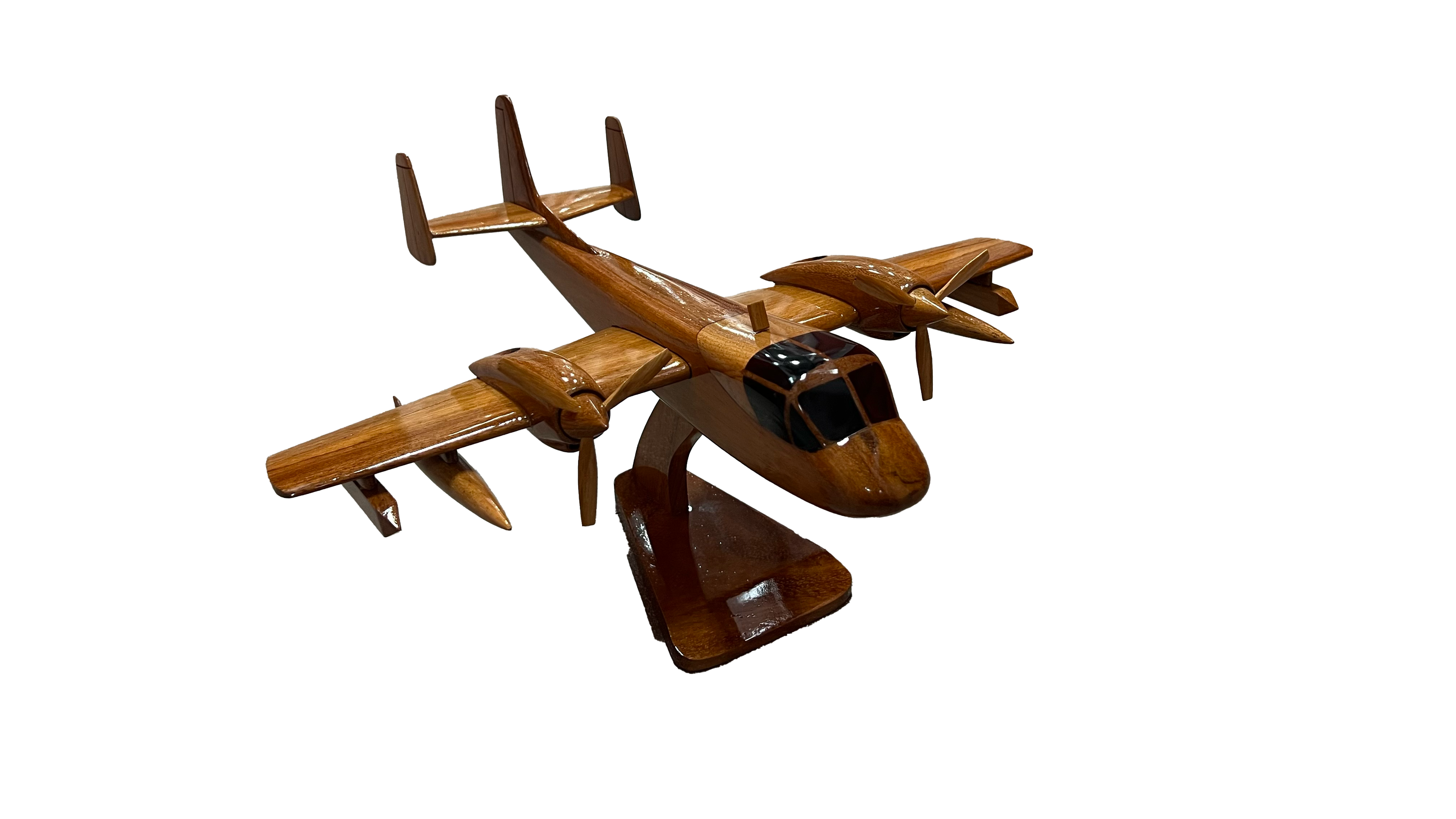 OV-1 ( OV1 ) Mohawk Mahogany Wood Desktop Airplane Airplanes  Model
