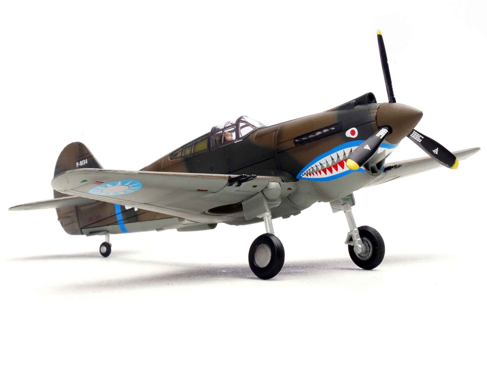 Curtiss P-40B/C Warhawk Fighter Aircraft "White 48 David Lee 'Tex' Hill 2nd Squadron Panda Bears Chinese Air Force Burma" (1942) 1st American Volunteer Group 1/72 Diecast Model Airplane by Legion