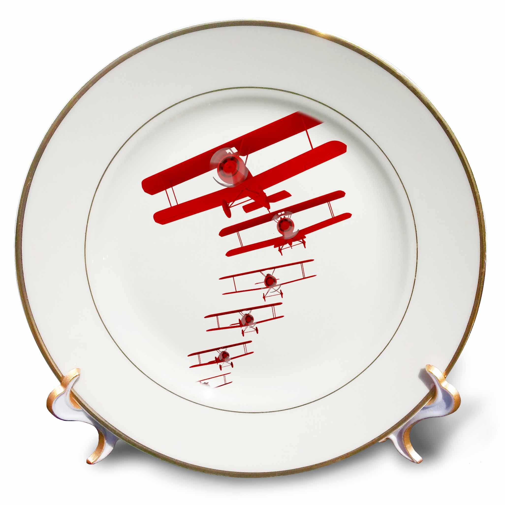 3dRose MacDonald Creative Studios – Aviation - Classic vintage aviation design for any aviator and pilot. - Plates