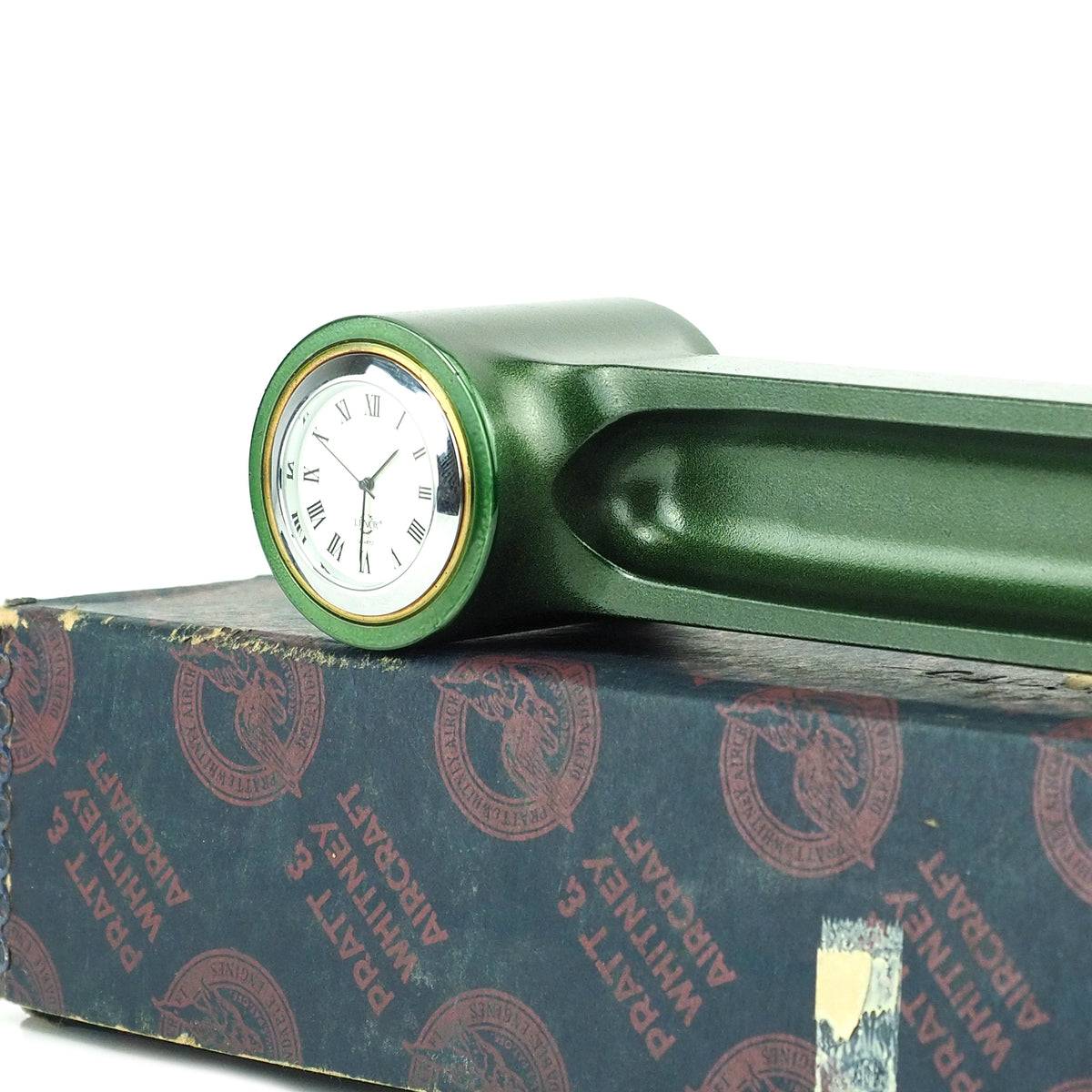 Pratt & Whitney 1950's R-1830 Twin Wasp DC-3 Wildcat B-24 Airplane Engine Link Arm Desk Clock