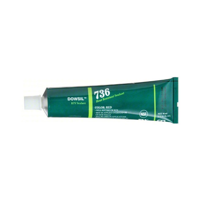 Dow® 2423472 Dowsil™ 736 Red Heat Resistant Sealant - 90 mL – RTV736-3OZ