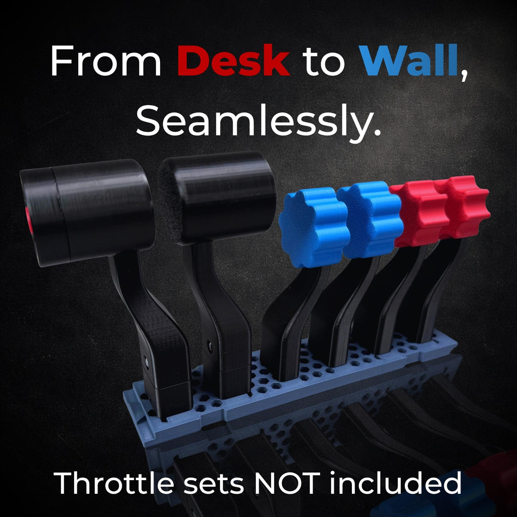 Honeycomb Modular Throttle Rack System Wall-Mounted or Desktop Lever Rack for MSFS & X-Plane