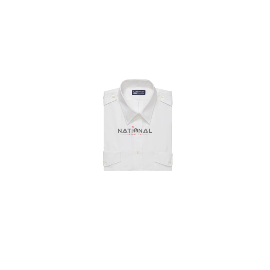 Pilot, SS, Men's White Shirt - 19" Neck – WVAN508-19