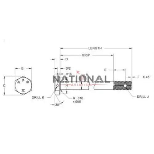 Drilled Shank Aircraft Bolt 7/16-20 – AN7-63